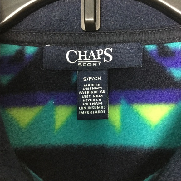 Chaps S Fleece Vest Aztec Pattern Colorful NWOT - Picture 3 of 7